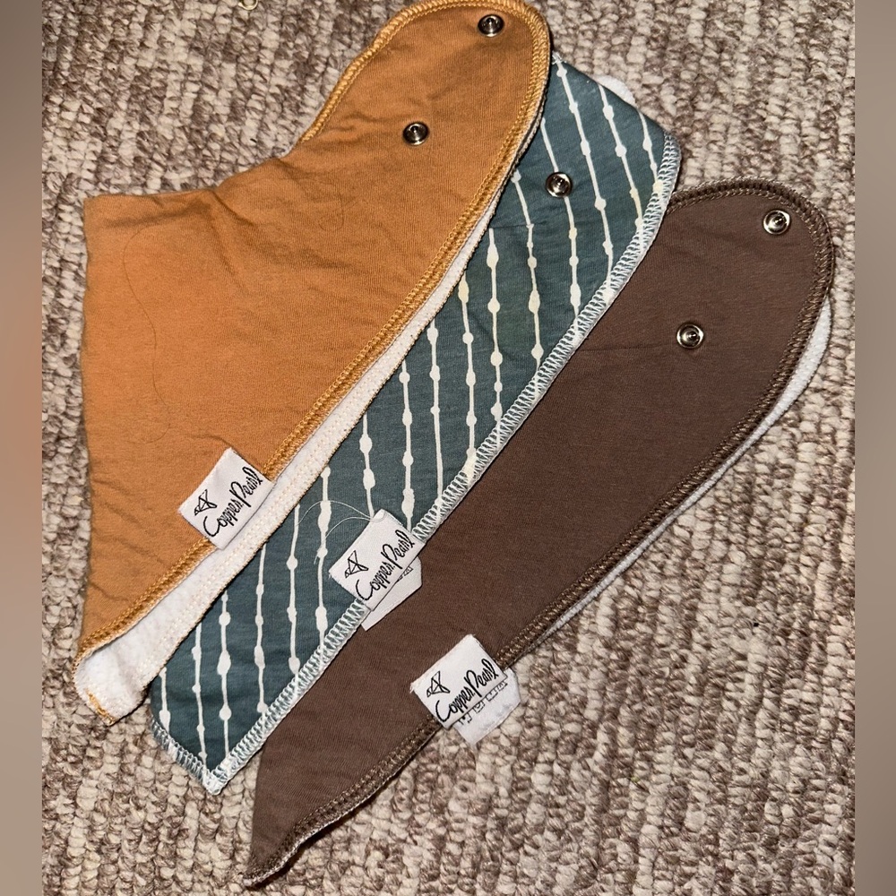 Copper Pearl Bandana bibs